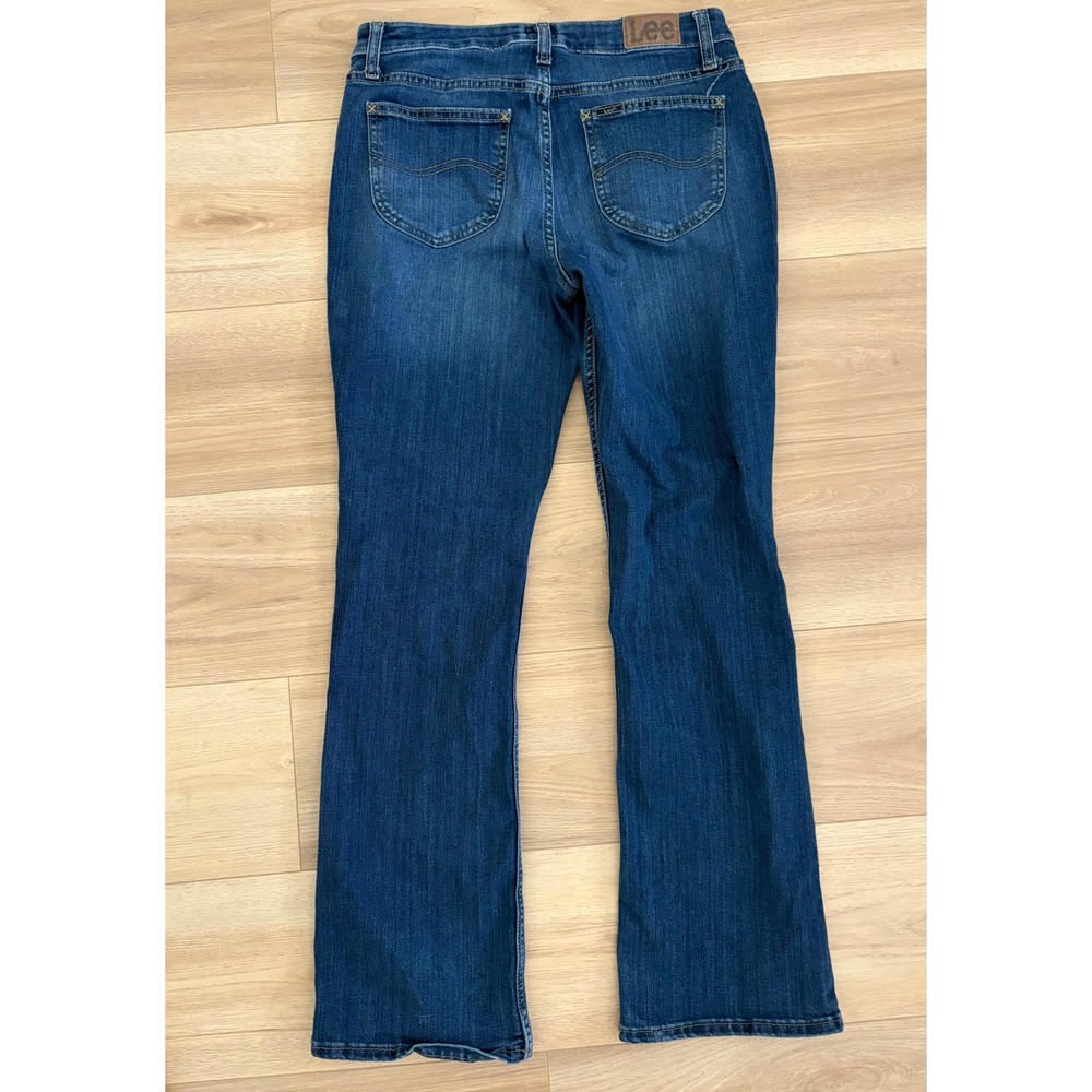 Lee Women's Bootcut Jeans Dark Wash Denim Classic Fit Stretch Everyday - Picture 2 of 4